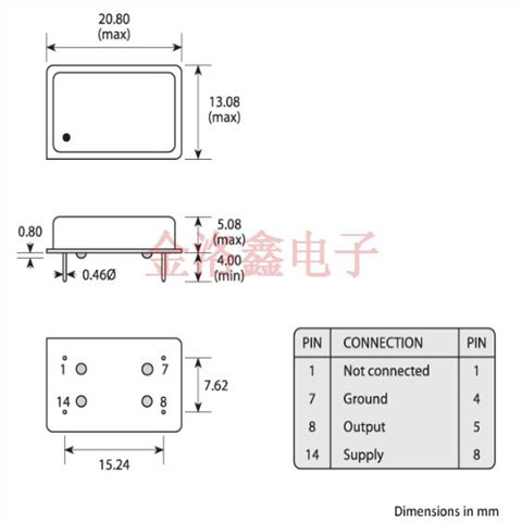 石英晶體振蕩器,GXO-U102F晶振,Golledge振蕩器,進(jìn)口插件晶振,GXO-U102F/AI-20MHz