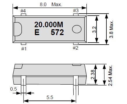 8038日產陶瓷面晶振,無源石英貼片諧振器,MA-306晶振